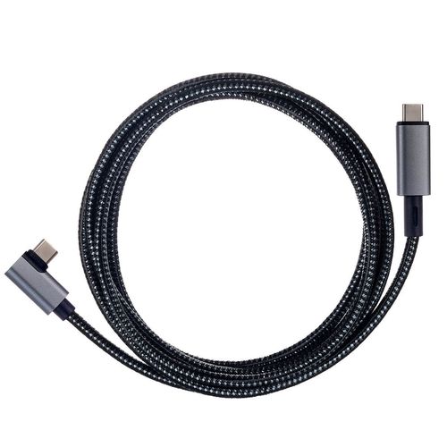 Cabo USB-C ponta 90° graus Resolução 8K 60Hz e para Transferência de Dados