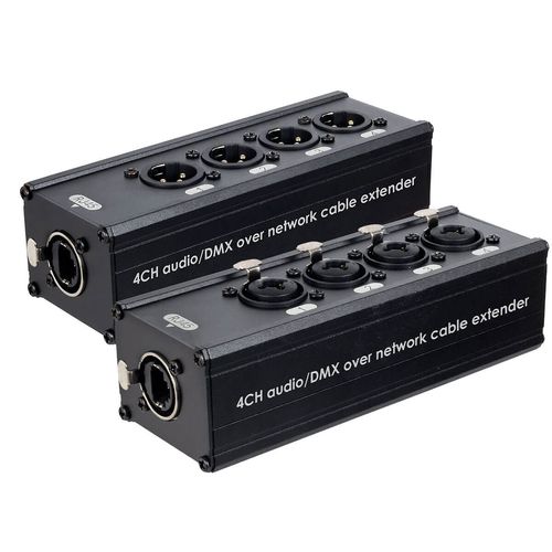 Kit com 2 Medusas Passiva via Cabo de Rede 4 Canais Combo e XLR Macho