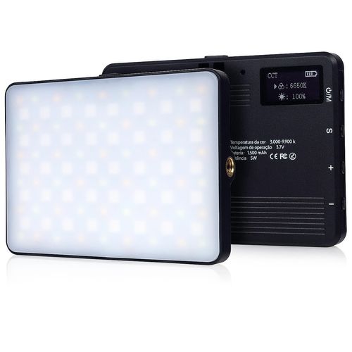 Luz de LED RGB Portátil para Celular, Tablet e Câmera