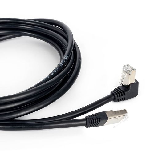 Cabo de Rede Patch Cord Cat7 Plug 90° Graus para Baixo