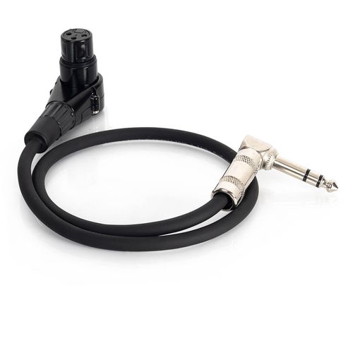 Cabo Adaptador XLR Fêmea 90º para P10 Macho 90º