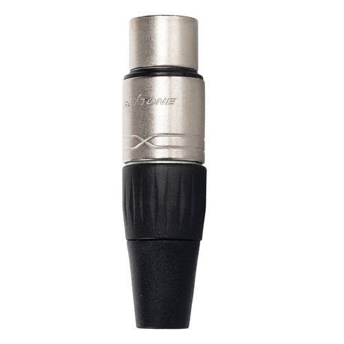 Plug XLR Fêmea 3 Pinos Niquelado Resistente RX3FP-NT