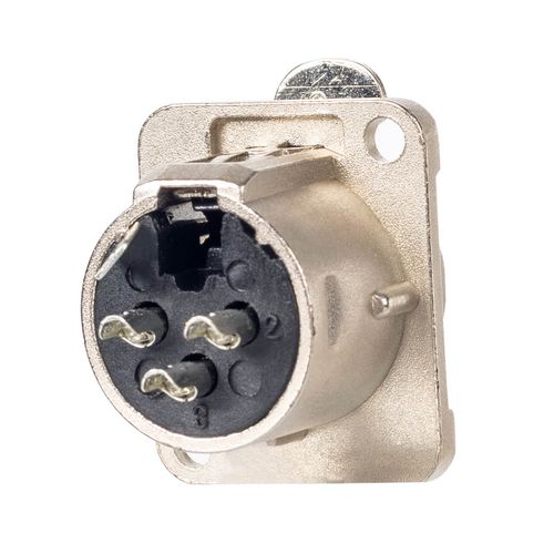 Conector de Áudio XLR Fêmea de Painel RX3FD-NT