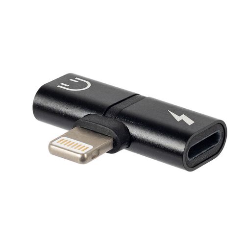 Adaptador de iPhone para Fone e Carregador Duplo