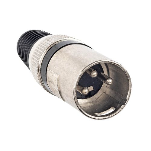 Kit com 50 Conectores Plug Kanon XLR 3 pinos Macho Invertido