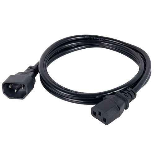 Extensão Cabo de Força IEC C13 Macho e IEC C14 Fêmea