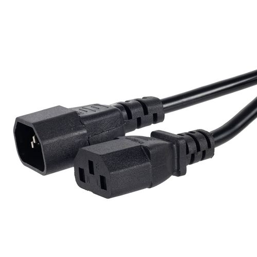 Extensão Cabo de Força IEC C13 Macho e IEC C14 Fêmea