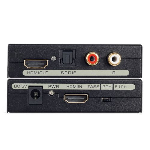 Extrator de Áudio HDMI SPDIF Óptico + RCA