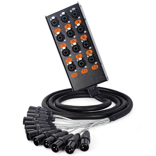 Medusa Combo 12 Vias Profissional com Conectores XLR Anilhados