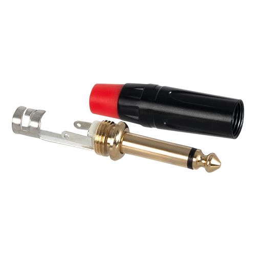 Kit com 10 Conectores P10 Mono Cirilo Cabos Vermelho