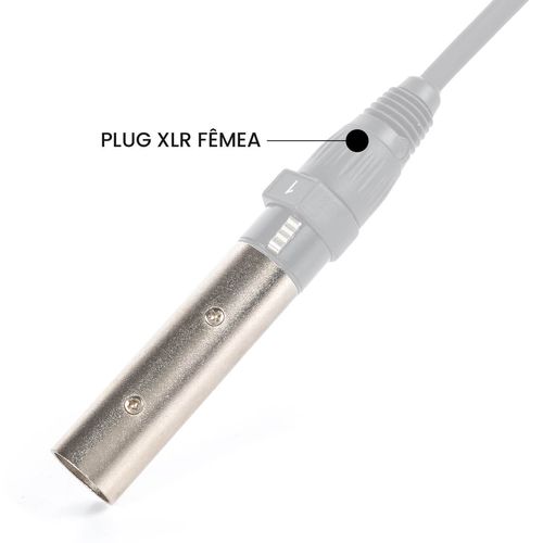 Emenda XLR 3 Pinos Macho Profissional Balanceada