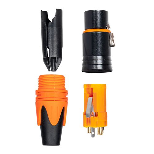 Conector XLR Fêmea Profissional Laranja