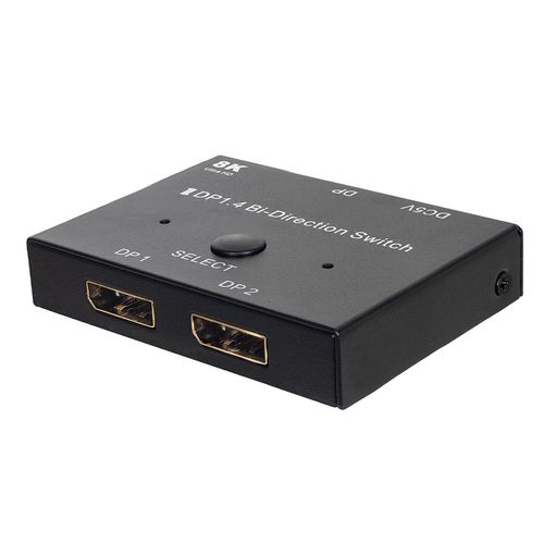kit com 5 Switch Splitter Displayport  2.0 4k 60hz 2x1 1x2 Hub Bi-direcional