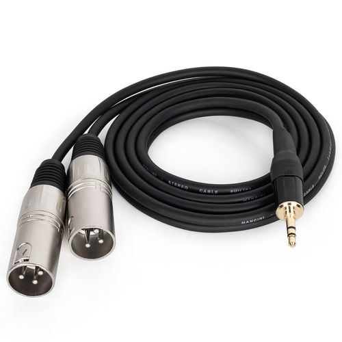 Cabo Adaptador P2 Estéreo para 2 XLR