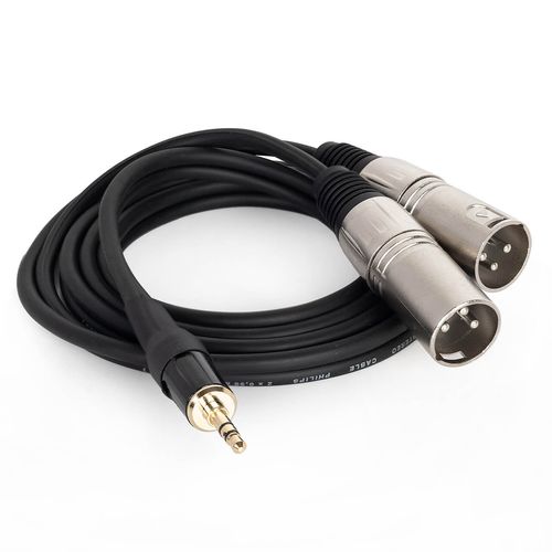 Cabo Adaptador P2 Estéreo para 2 XLR