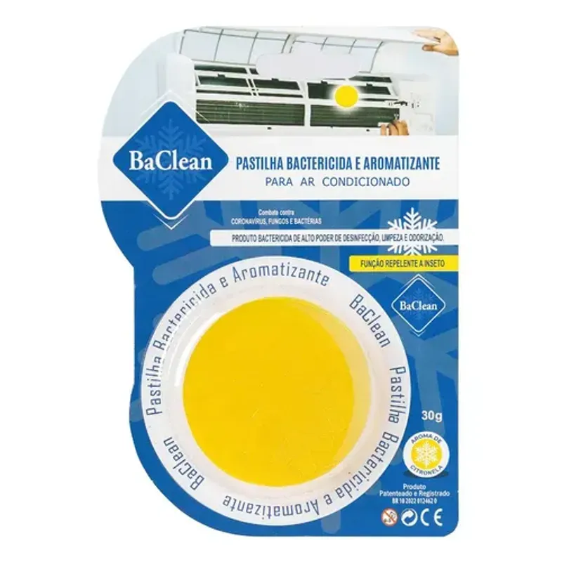 Kit com 5 Pastilhas Bactericida Aromatizante para Ar Condicionado Citronella-1759763292286