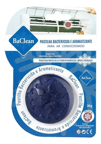 Kit com 5 Pastilhas Bactericida Aromatizante para Ar Condicionado Lavanda