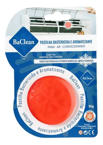 Kit com 5 Pastilhas Bactericida Aromatizante para Ar Condicionado Flores do Campo