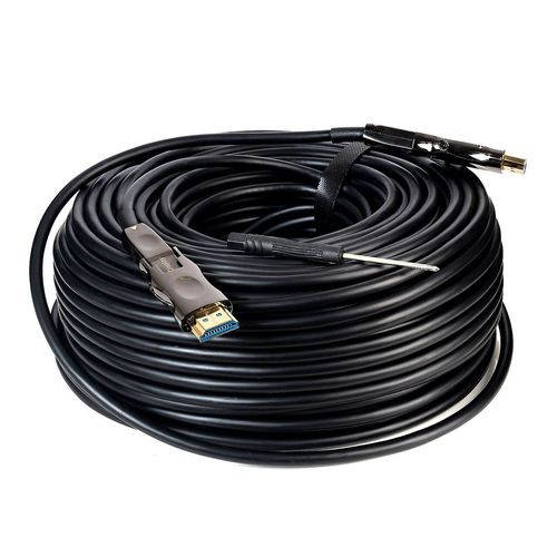 Cabo 2 em 1 HDMI 2.0, 4K, Fibra Óptica - Ponta Desmontável