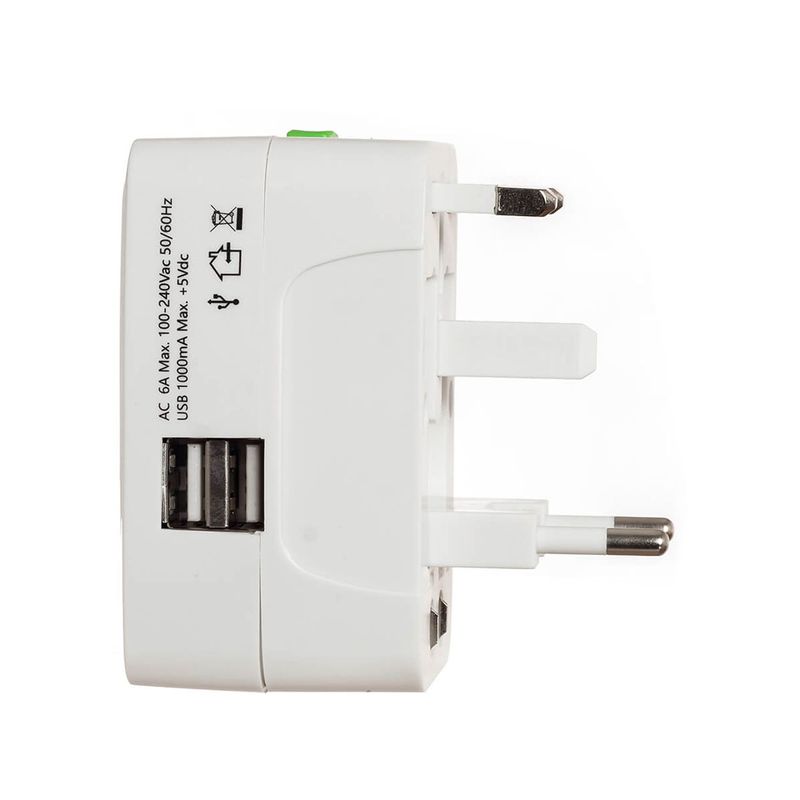 Adaptador Universal de Tomadas 150 Pa ses com USB 2