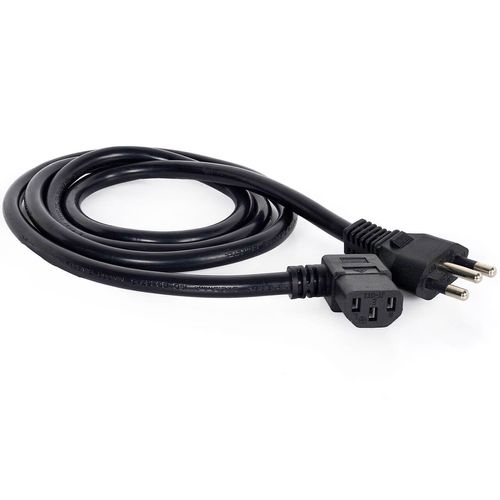 Kit 5 Cabo de Força Novo Padrão 90º Graus 20A - 3m