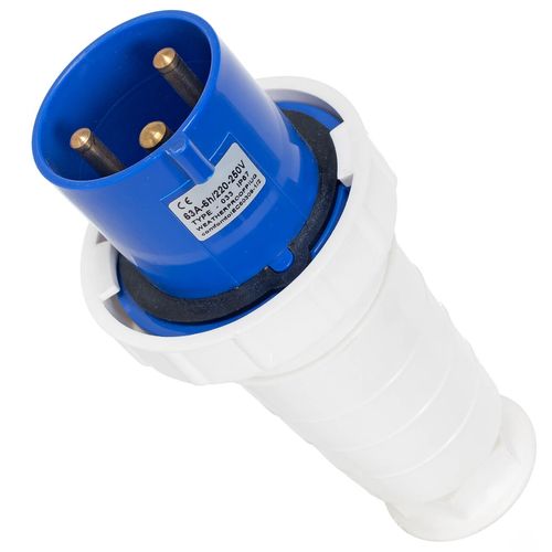Plug Industrial 3 Pinos Tipo 033 63A-6h 220-250V IP67