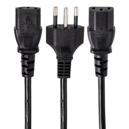 KIT com 5 Cabos Y de Força, Tripolar 10A com 3 metros