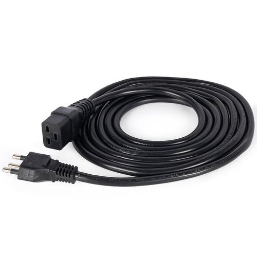 Kit com 5 Cabos de Força IEC C19 14 AWG 3 metros