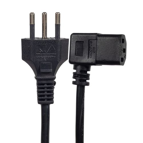 Kit com 10 Cabos de Força Novo Padrão 90º graus 10A 10 metros