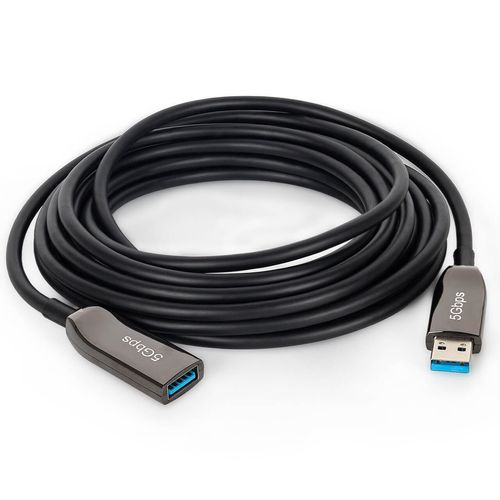 Kit com 10 Extensores USB 3.0 Fibra Óptica 20 metros
